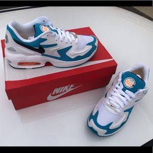 Nike Air Max2 Light (White/Black Blue Lagoon)